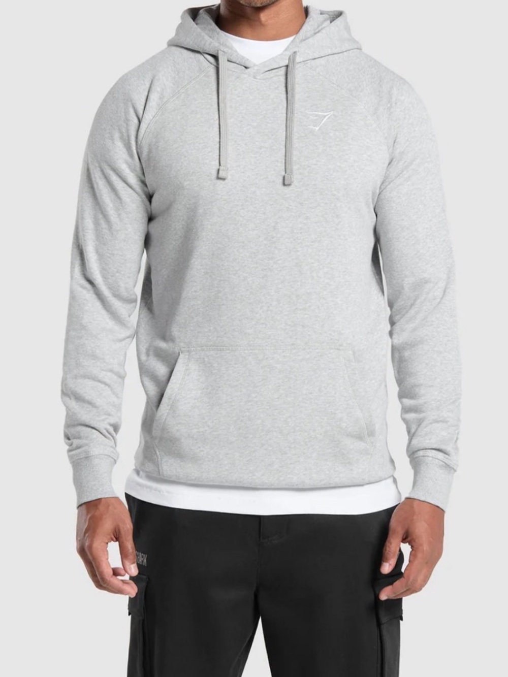 Gymshark grey crest hoodie size XXL slim fit